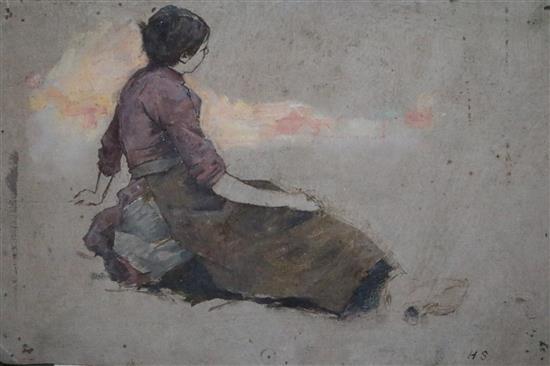 Harold Swanwick (1866-1929) Sketches of young women largest 9.5 x 13in., all unframed